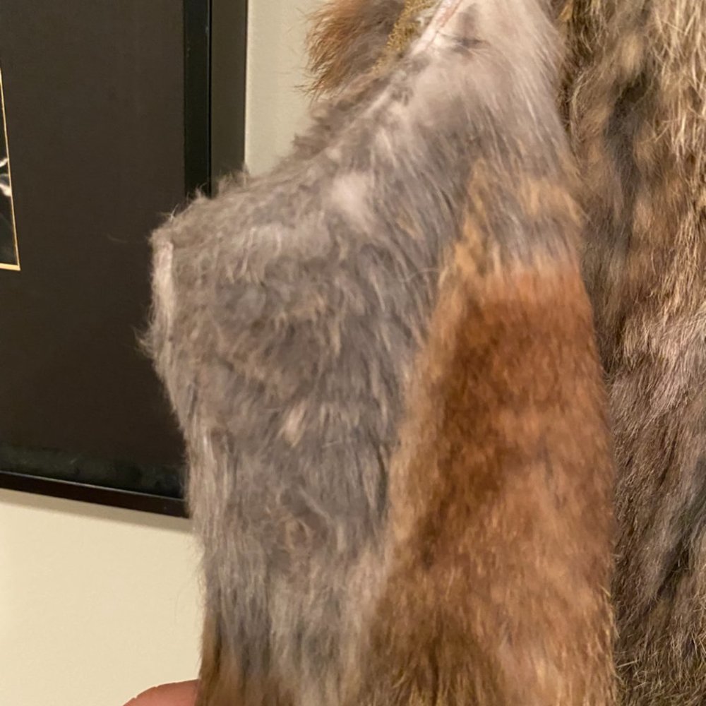 La Rok Luxe Brown Rabbit Fur Vest - Picture 5 of 6